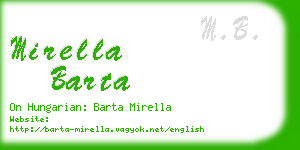 mirella barta business card
